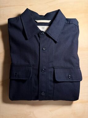 Rogue Territory Navy Textured Button-Front Shirt